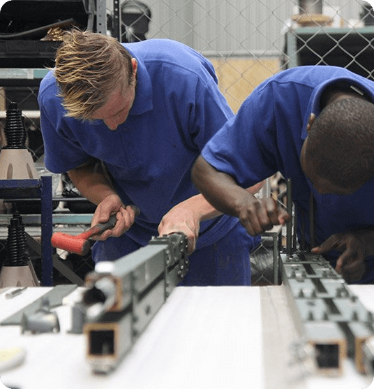 Men working on antennas